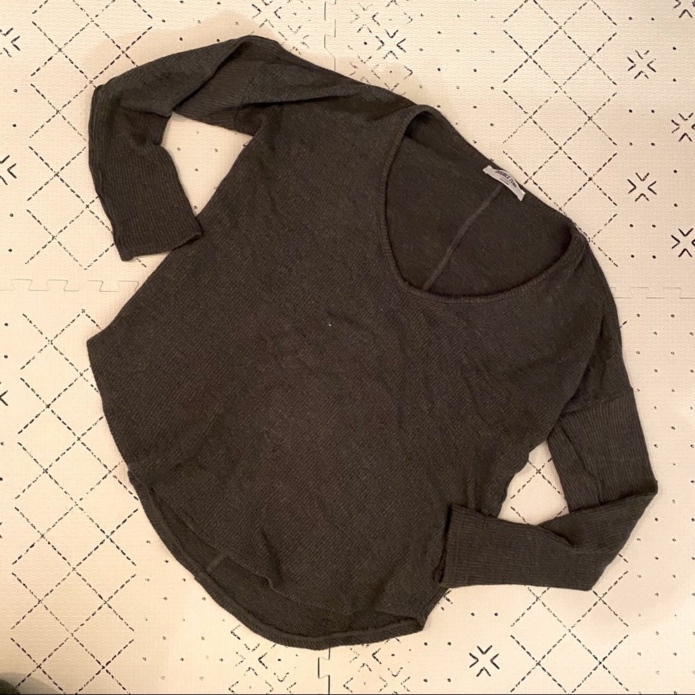 soft and cozy thermal waffle knit top.